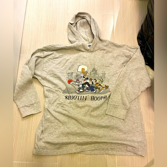 Vintage Retro Acme Clothing Shootin’ Hoops Hoodie (Bugs Bunny) - Picture 1 of 3